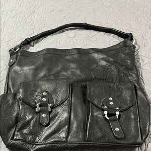 Black Leather Shoulder Bag